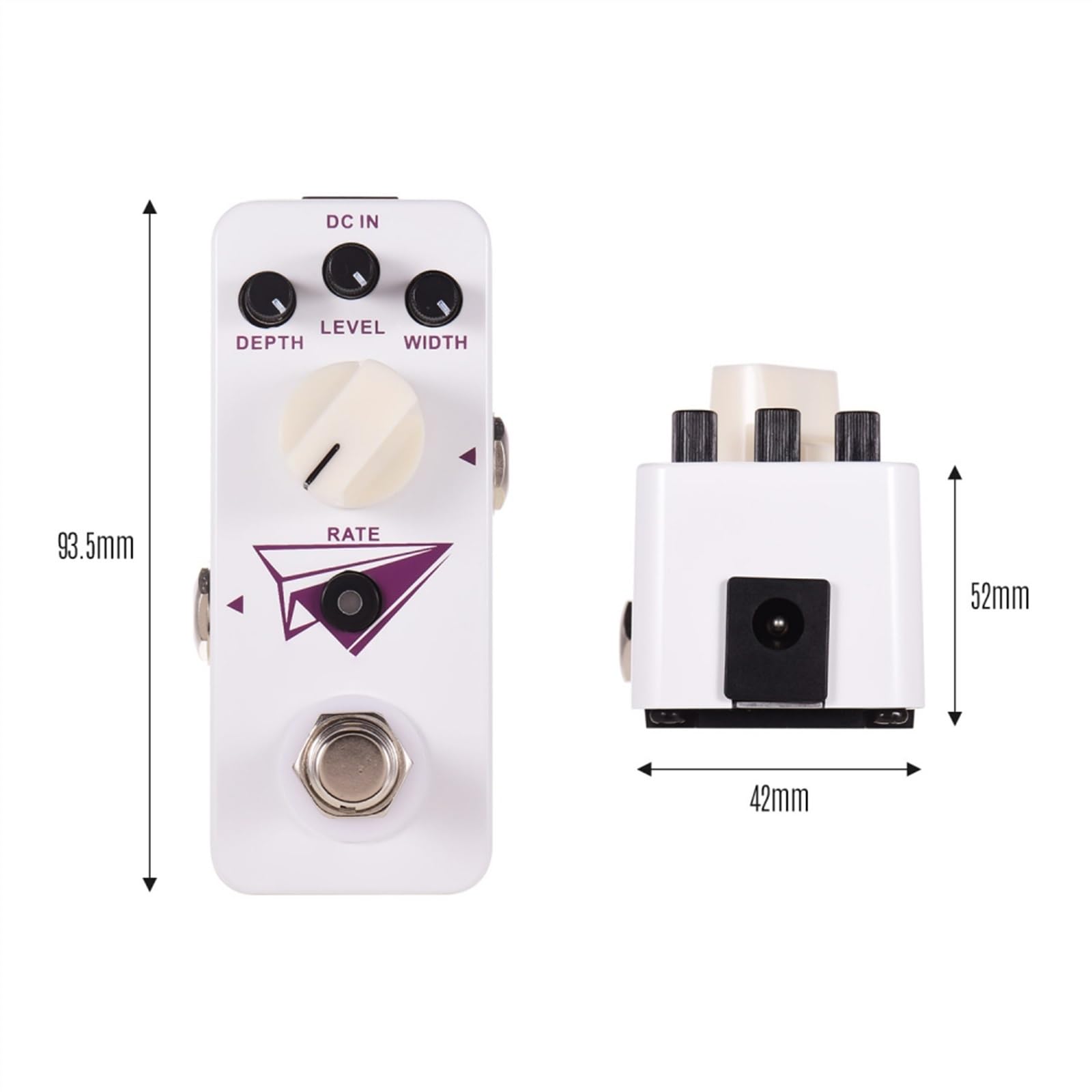 Pedale per Chitarra di modulazione Pedale Digitale Multifrequenza Flanger Pedale Effetto Chitarra Elettrica Pedale Compatto Serie Micro