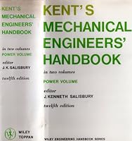 Kents Mechanical Engineers Handbook 12TH Edition 2V B000K0FM5S Book Cover
