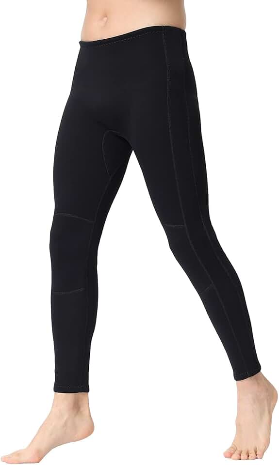 Calça de mergulho masculina e feminina, roupa molhada, meia-calça de natação de neoprene de 3 mm, 2 mm, longa, mergulho, surf, caiaque, mantém aquecido para treino, mergulho, snorkel, canoagem