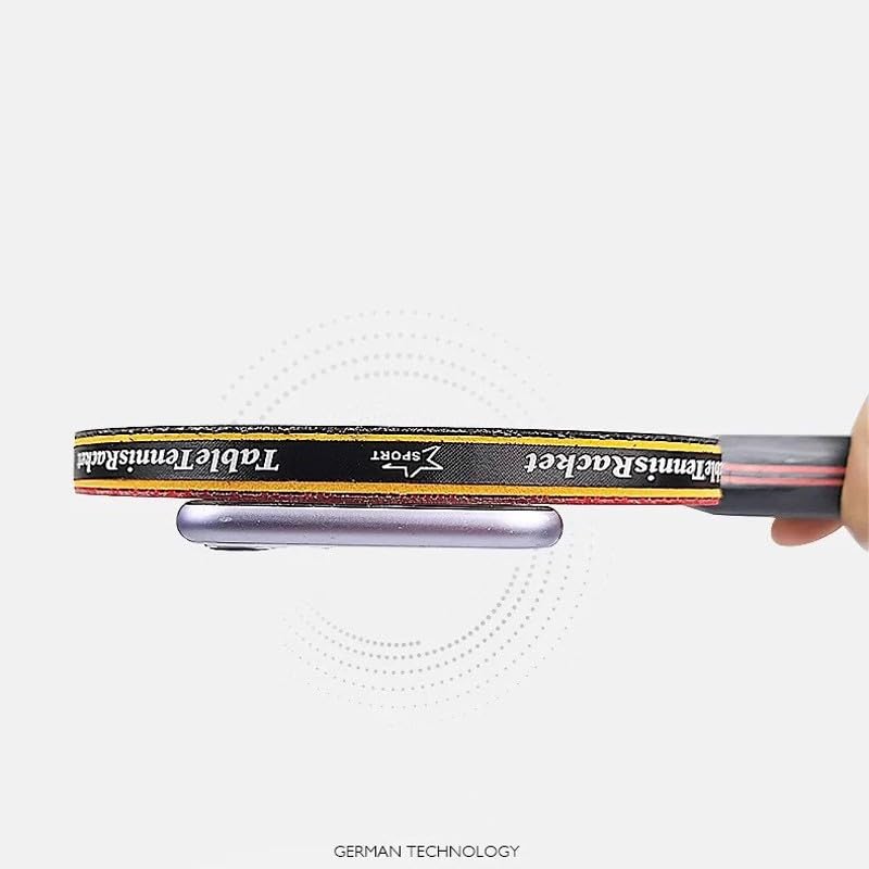 Raquetas de Tenis de Mesa de 2 Piezas, Juego de Raquetas de Tenis de Mesa Profesionales para Principiantes y Jugadores experimentados(Color:A)