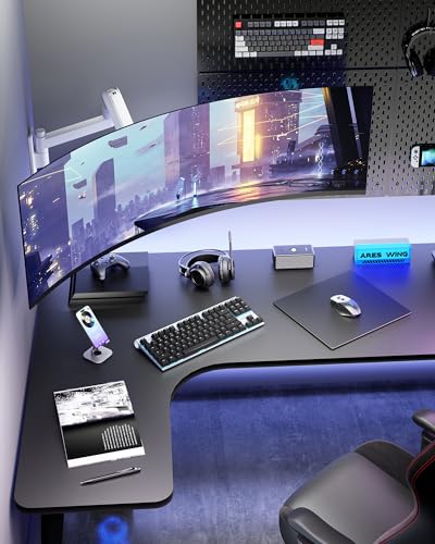 ARES WING Ultrawide Monitor Wall Mount for 24-57 Inch Screens, Heavy Duty vesa wall mount with Fully Adjustable Gas Spring, Tilt Swivel Rotate Monitor Arm, MAX 27 kg, VESA 75/100, White - Image 7