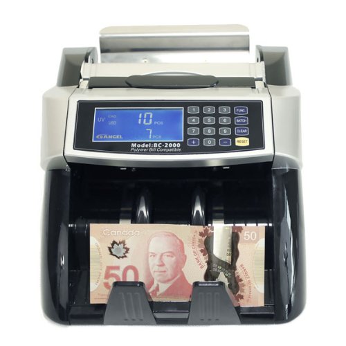 NUOVO. polimero & Paper Canadese & USD Moneta Bill Contatore di plastica Contatore di banconote CAD