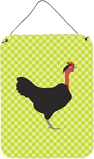 Caroline's Treasures BB7665DS1216 Naked Neck Chicken Green Wall or Door Hanging Prints Aluminum Metal Sign Kitchen Wall Bar Bathroom Plaque Home Decor Front Door Plaque, 12x16, Multicolor