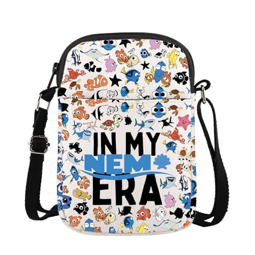 Sea Movie Inspired Gift Clownfish Lover Gift Cartoon Animal Ocean Fish Crossbody Bag