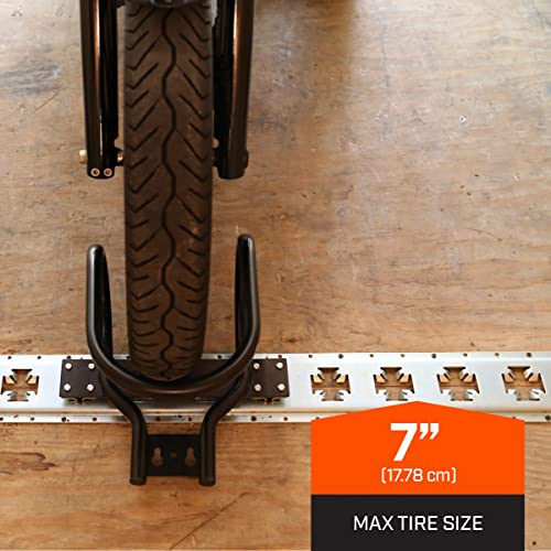 CargoSmart Motorcycle Wheel Chock — Connects to X-Track and E-Track Systems — Fits Up to 7” Wide Tires