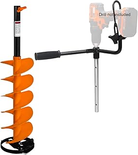 Nordic Legend E-Drill Nylon Ice Auger Combo and Universal Adapter with 14â€ Extension (8-in)