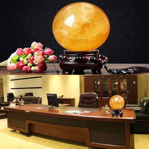 Esfera de citrina cristal de cuarzo amarillo fengshui 5cm 4