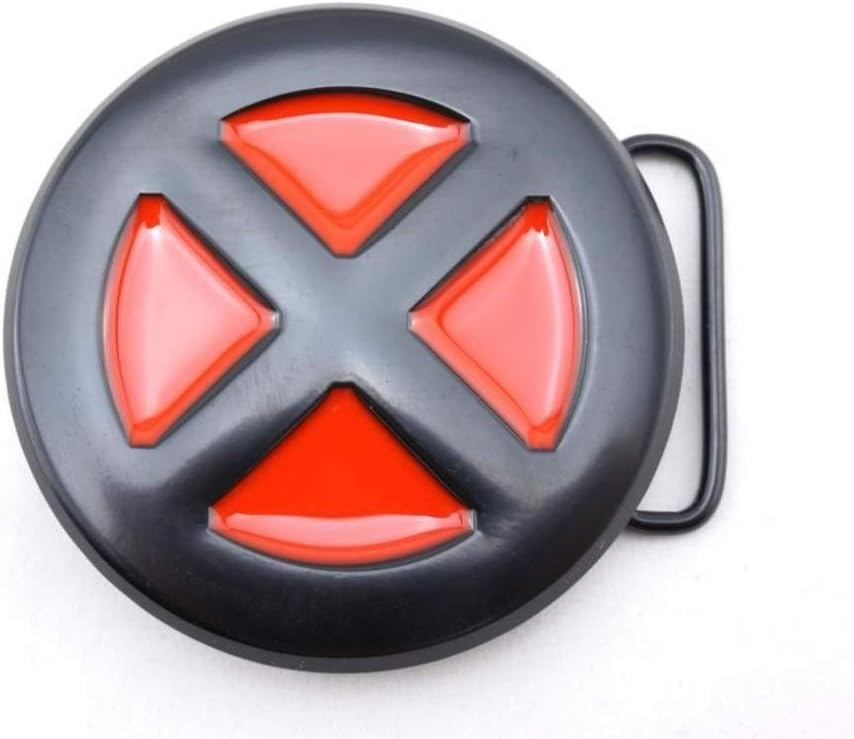 Marvel's X-MEN Red/Black Logo Metal w/ Enamel Accents BELT BUCKLE, Small