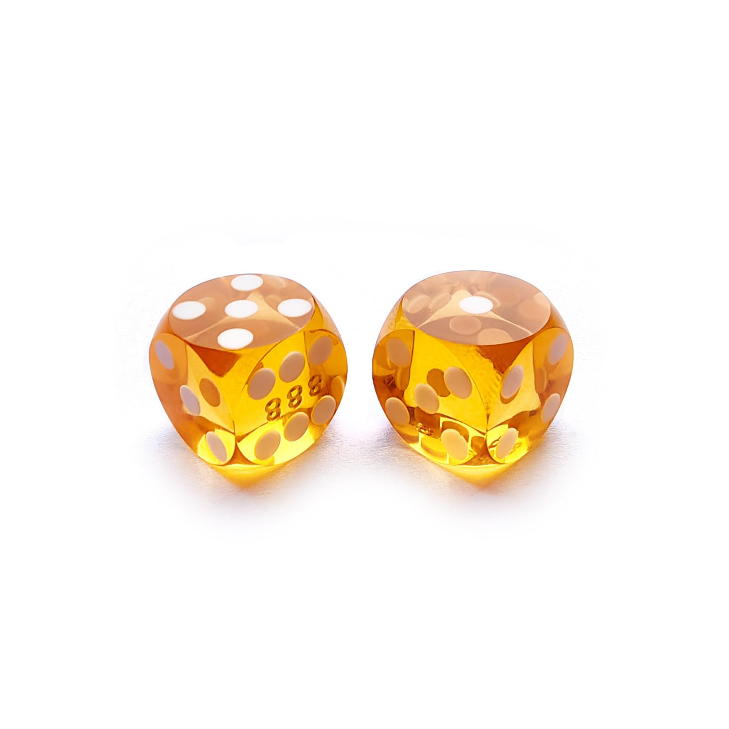 Bescon Dice Professional Small Precision Dice 12.7mm (1/2 inch) with Random Serial Number, Mini Precision Cut Dice 12.7MM Gem Orange - Image 2