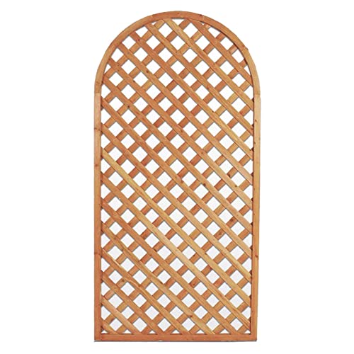 Pannello grigliato ad Arco in legno struttura a rombi impregnato divisorio giardini terrazzi balconi rampicanti 90x180 (1)
