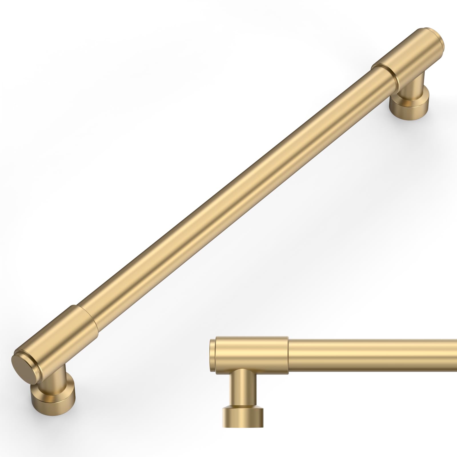 Amerdeco 10 Pack Champagne Bronze Cabinet Pulls 5 Inch(128mm) Hole Center Drawer Pulls Cabinet Hardware Kitchen Cabinet Handles for Bathroom ZH0075 — Amazon image 12