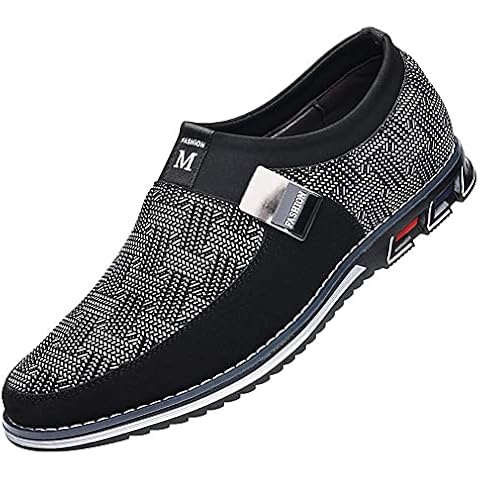 Veslesth Men Casual Shoes Sneakers Loafers Comfort Walking Fashion Driving Luxury Leather for Male Business Work Office Dress Outdoor Black, 11.02” Heel to Toe Cover