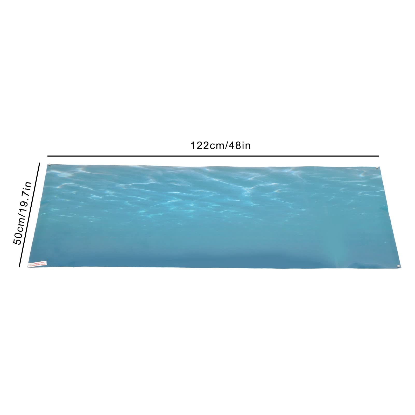 Autocollant de Fond d'Aquarium, Affiche d'Aquarium 3D Auto-adhésive Résistante à la Décoloration pour Aquarium en Verre (122 * 50CM)