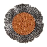 Design attrayant: le dessous de verre peut garder votre table à manger et rendre la décoration intérieure plus attrayante, soucoupe en alliage pour la maison, soucoupe à tasse à thé