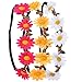 Produktbild 3 Stück Daisy Blumen Stirnband Haarband Kopfband Krone mit justierbaren elastischen Band für Hochzeit