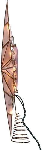 Miniatura 4 de Kurt S. Adler Decoración para árbol de árbol de 10 puntas de Bethlehem Capiz Star