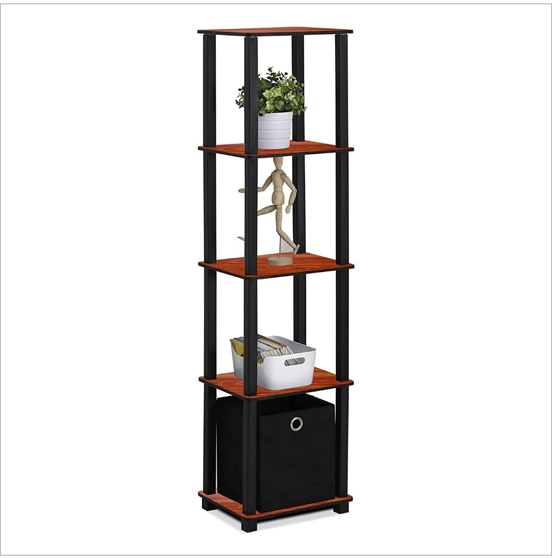 Future Generation v Group Turn-N-Tube Compact Multipurpose Shelf Display Rack/Bookshelf/SHOERACK Shelf,Square Design (5 FL../Teak/Square., Teak- Natural)-image-43