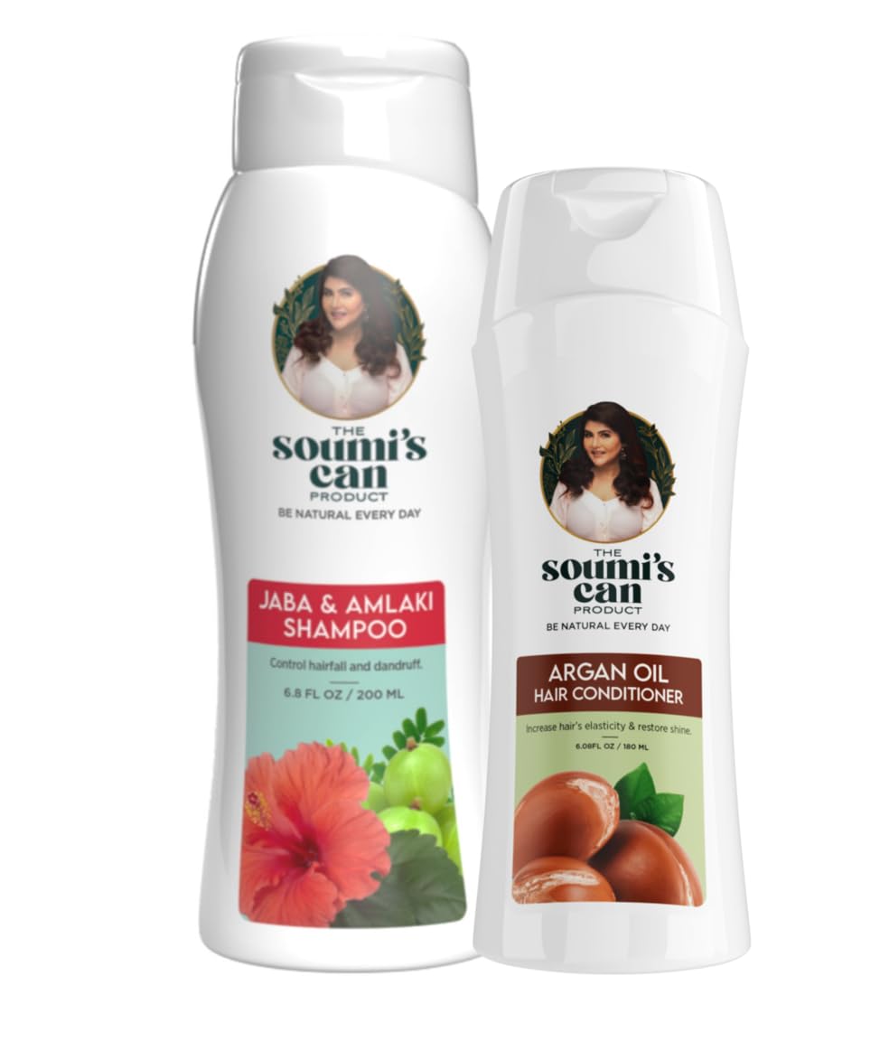 THE SOUMI'S CAN PRODUCT Jaba & Amlaki Shampoo (200ml) & Argan Oil Hair Conditioner (180ml)-image-40