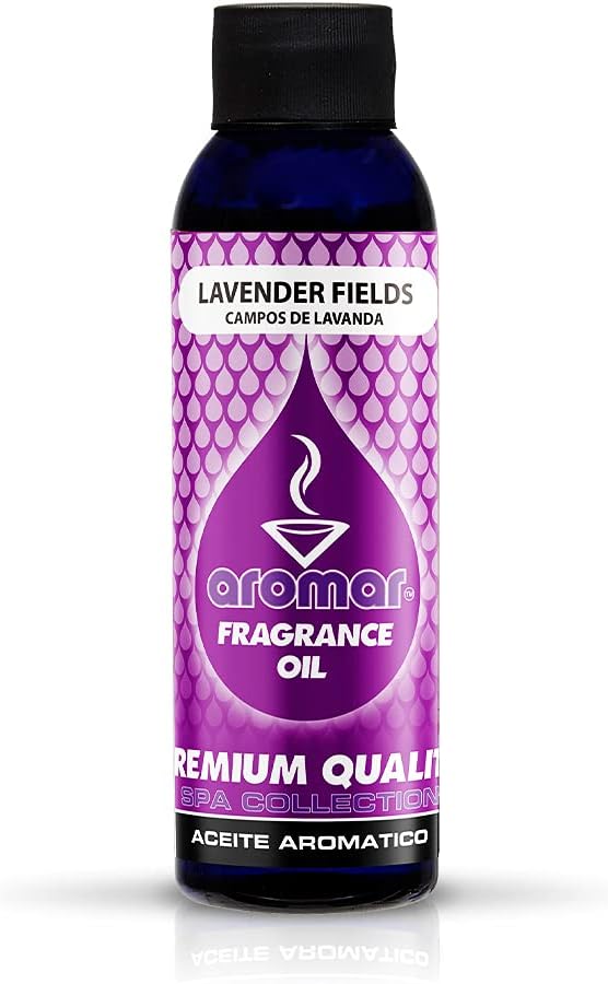 AROMAR Premium Fragrance Oil, 4oz Bottle 3 Pack Long Lasting Aromatic Scent, Fresh and Revitalizing Aromatherapy for Living Room, Bedroom, and Kitchen 12oz Lavender Fields