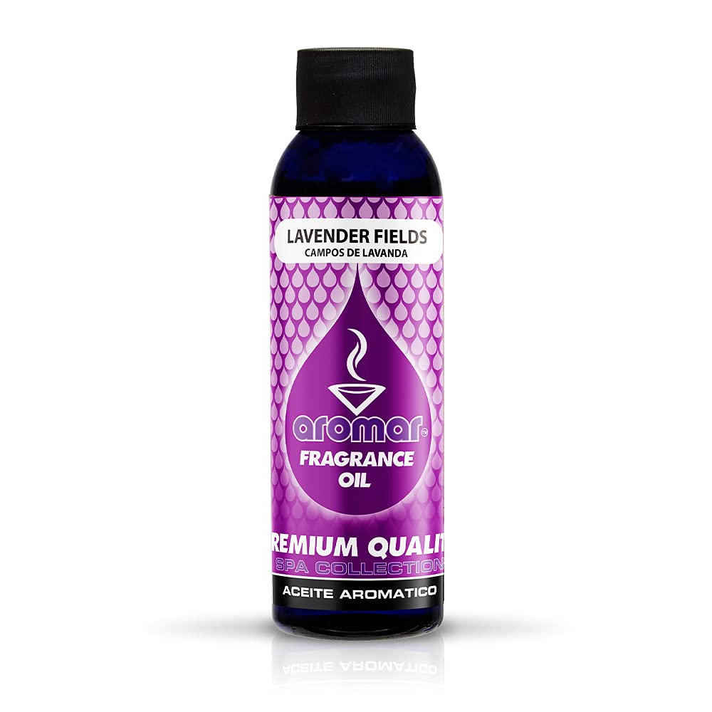 AROMAR Premium Fragrance Oil, 4oz Bottle 3 Pack Long Lasting Aromatic Scent, Fresh and Revitalizing Aromatherapy for Living Room, Bedroom, and Kitchen 12oz Lavender Fields