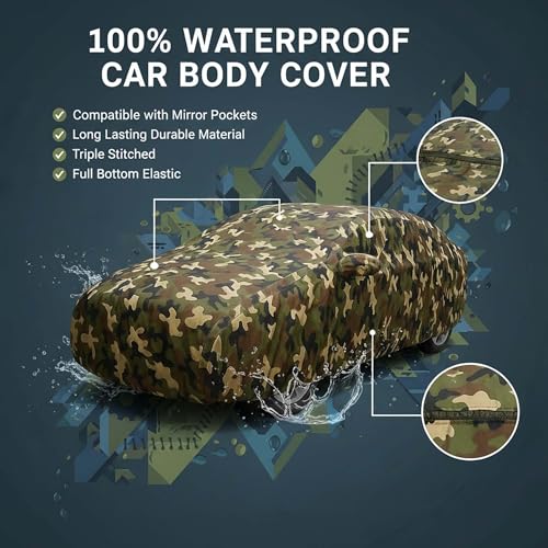 Image of Sulfar 100% Waterproof Car Body Cover for BMW 2 Series - Triple-Stitched Dustproof UV, Heat & Rain Protection with Mirror Pockets, Full-Bottom Elastic & Free Storage Bag - All-Weather Indoor Outdoor (