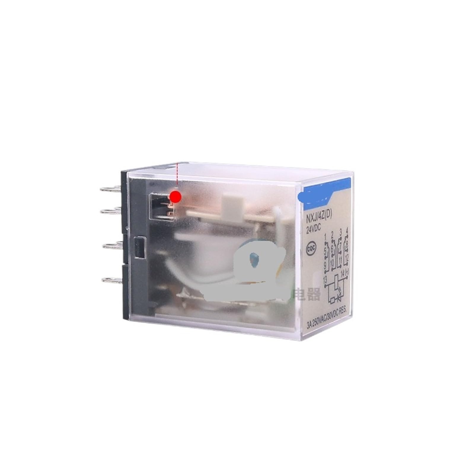 Relé electromagnético de 8 pines para control de automatismos 24VDC 4