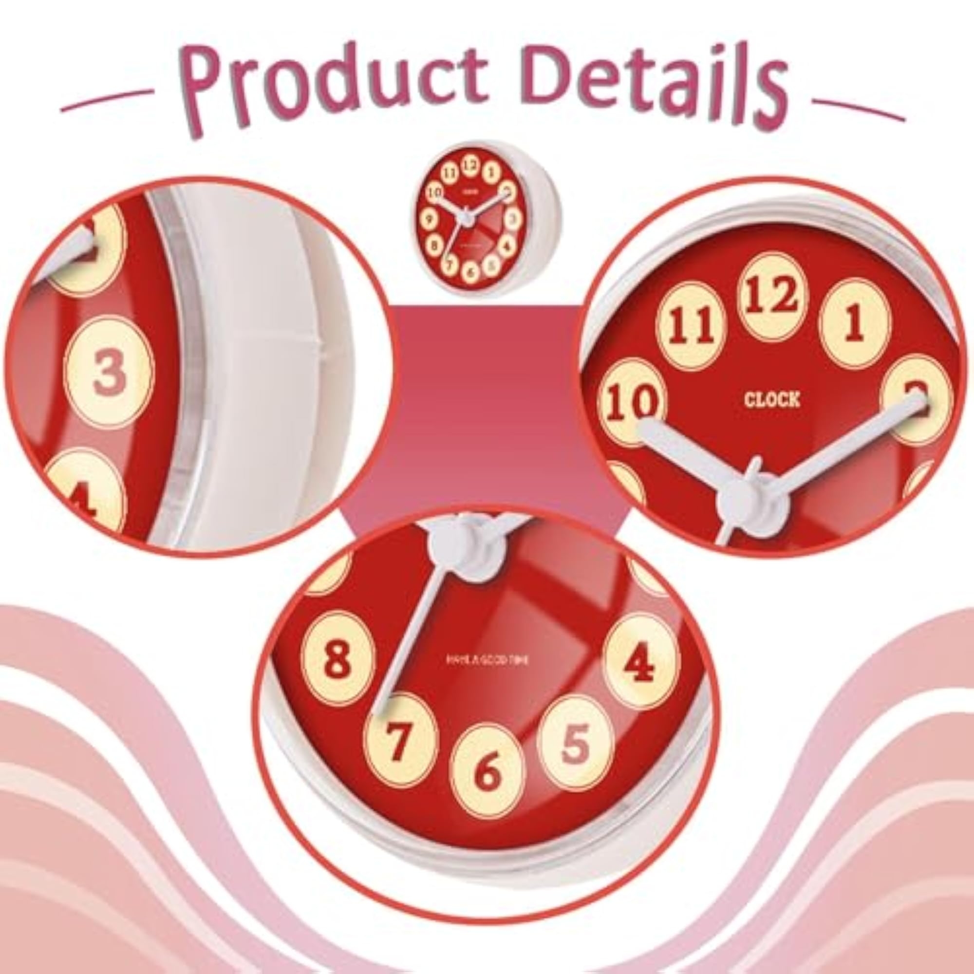 Enakshi Shower Wall Clock, Waterproof Design