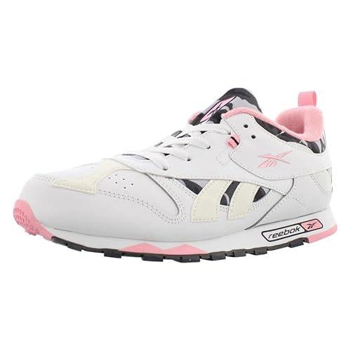 Reebok Classic Leather Rc 1.0 Girls Shoes Size 6, Color: White/Light Pink/True Grey 8