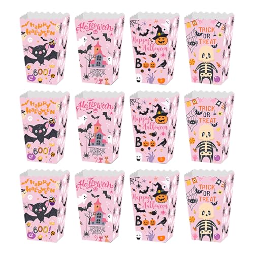 Snack Treat Box Halloween - Paquete individual de contenedores de regalos, cubierta de bocadillos de palomitas de maíz plegable | Artículo festivo del ataúd, paquete de embalaje pieza de invitado