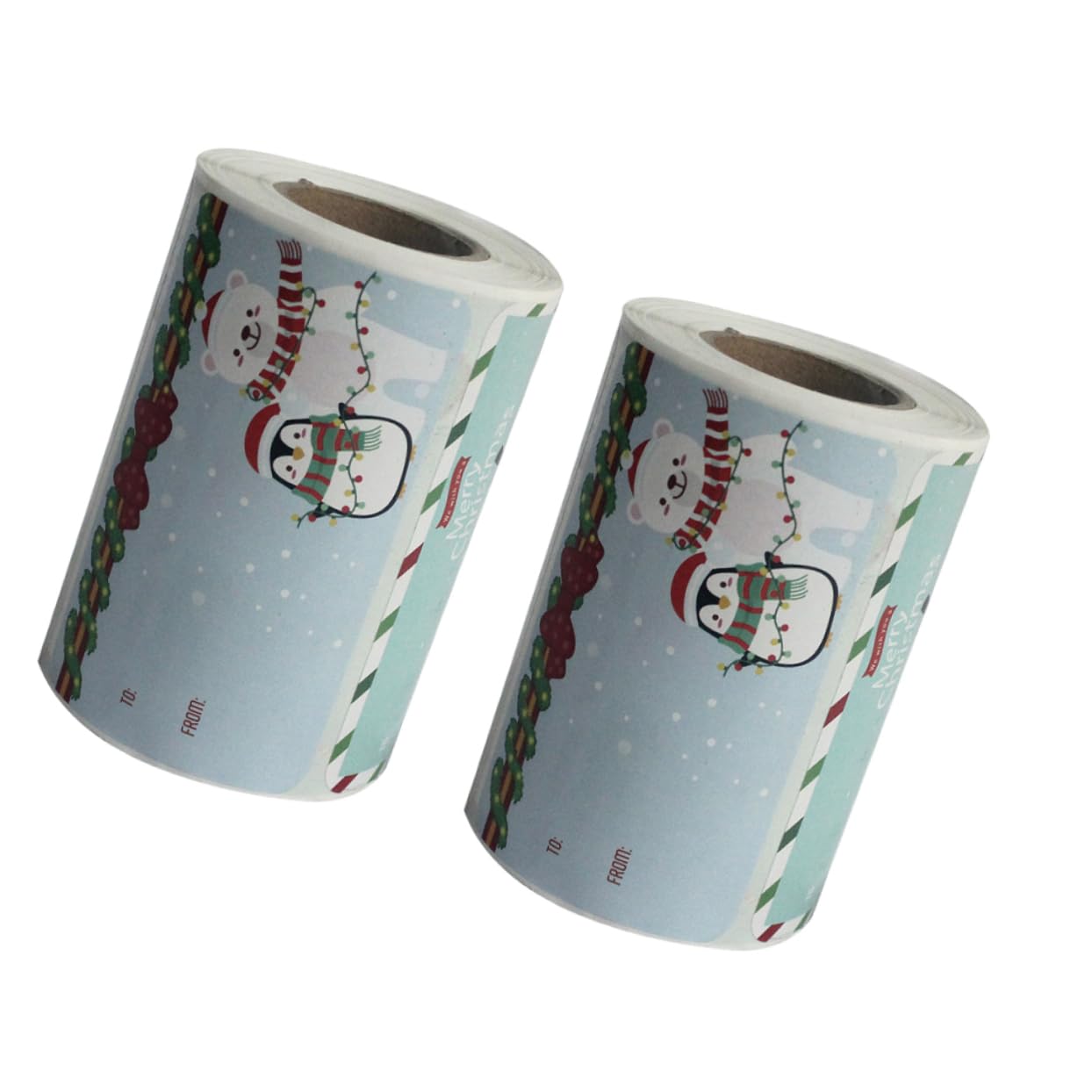 VILLCASE 4 Pz Etichette Natalizie Tag Stampabili Etichette Per Le Vacanze Etichette Adesive Per Barattoli Di Natale Targhette Natalizie Adesivi Con Di Natale