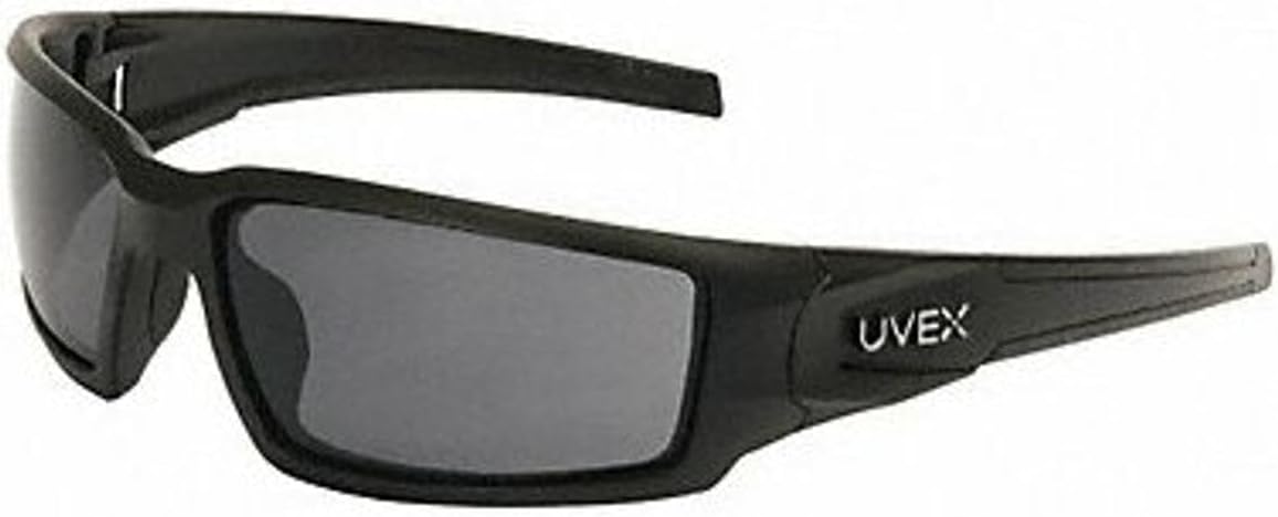 Uvex Hypershock Safety Glasses, Black Frame with Gray Lens & HydroShield Anti-Fog Coating (S2941HS)