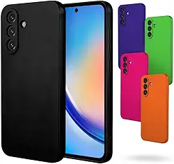 Capa Capinha Compatível Samsung Galaxy M55 Cilicone Com Bordas Elevadas Aveludada Forro Premium (LILAS)