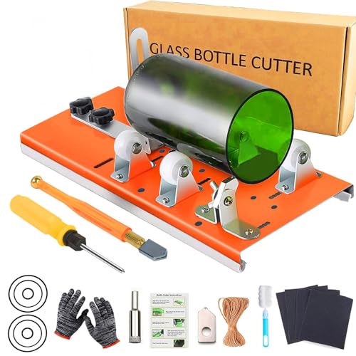 Glass Bottle Cutter Tool Kit, DIY Cutting Machine for Wine, Beer, Whiskey, Champagne, and Liquor...