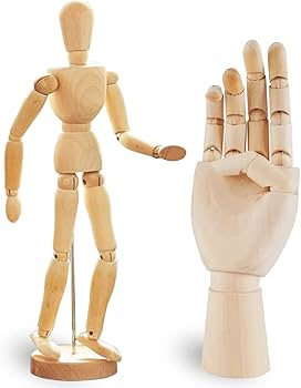 Amazon | dodtazz デッサン 木製 人形 手 2点セット ハンド 右手