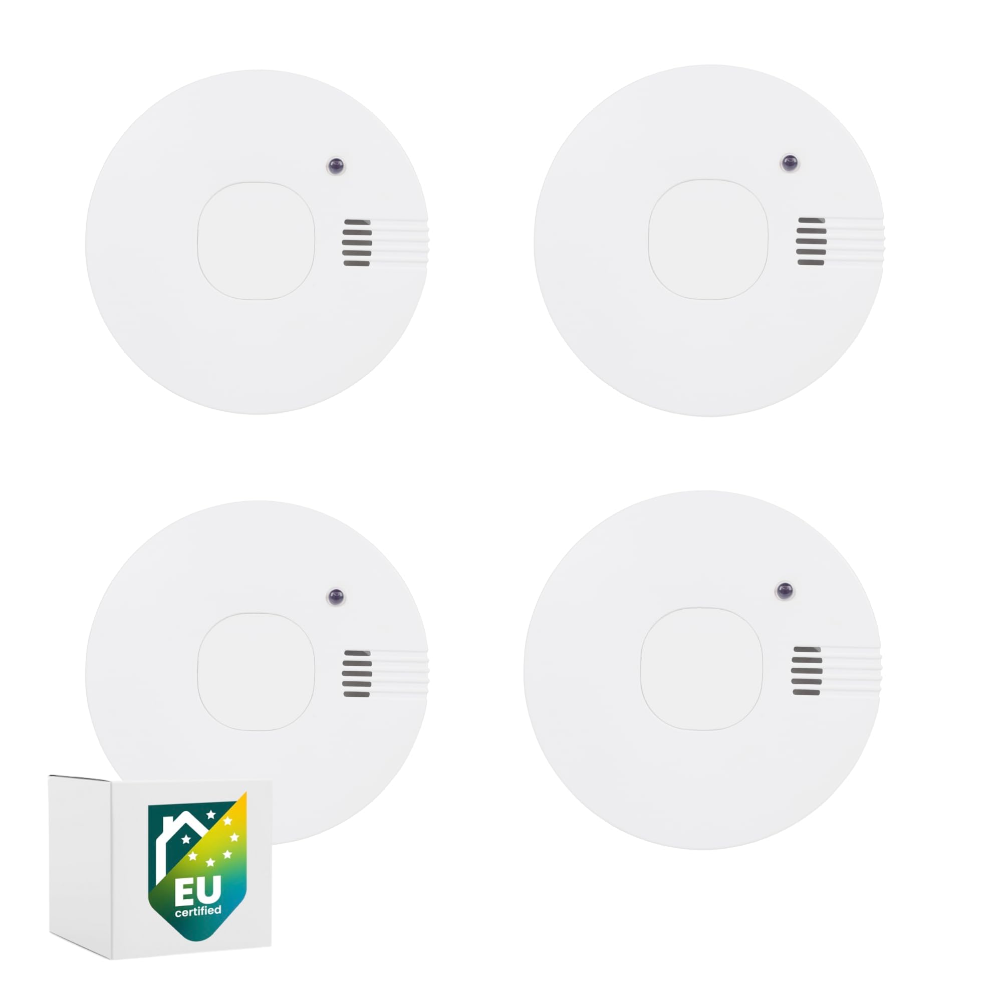 Smartwares set of 4 smoke detectors - 5-year replaceable batteries - Fast and reliable detection - 85 dB - FSM-11754