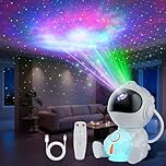 Astronaut Galaxy Projector, Star Projector with 8 Nebula Modes, 360° Adjustable Projection Lamp, Remote & Timer Starry Sky Light, Cute Rocket Night Light for Bedroom, Space Gift for Kids Adult