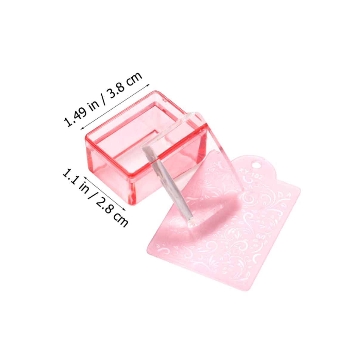 minkissy 12pezzi Stampini Per Unghie Trasparenti Kit Per Manicure Strumenti Professionali Per Decorazione Unghie Salone e Casa Colori Trasparente