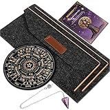 Copper Dowsing Rods Kit - 99.9% Pure Copper Divining Rods with Gift Bag Pendulum Board Set Spiritual Exploration Divination Tools for Water Divining Witching, Energy Healing, Paranormal, Ghost Hunting