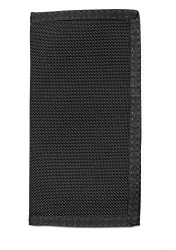 Sprocket Men's Nylon Executive Bifold Long Checkbook Wallet (Black Ballistic)