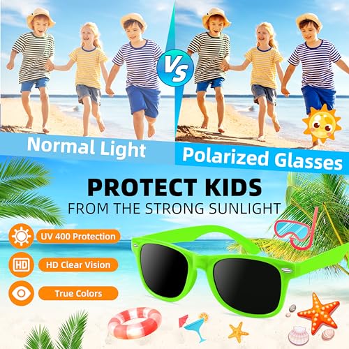 Kids Sunglasses Party Favors Bulk, Neon Sunglasses with UV400 Protection for Gilrs Boys Kids4
