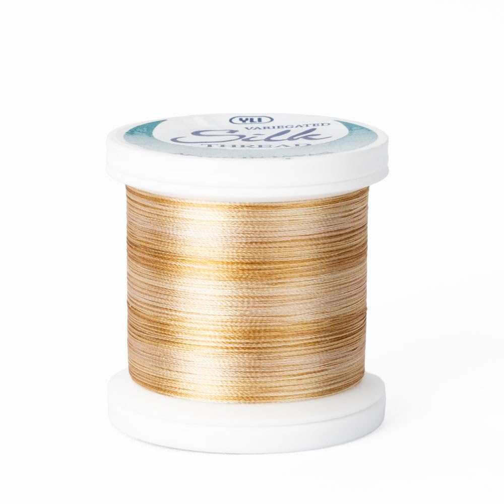 YLI Corporation 200 m Silk Variegated Thread Variegated, Golds