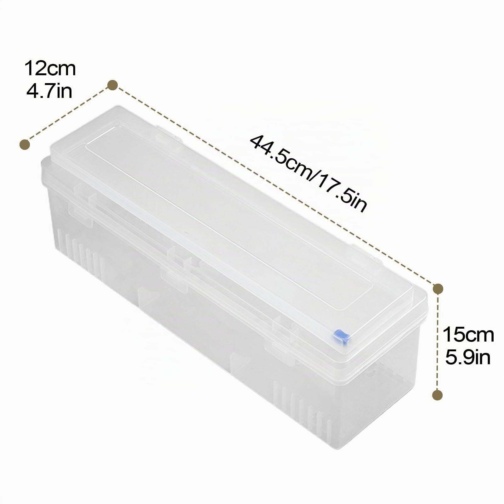 Distributeur de film étirable de 45 cm avec cutter, distributeur de film étirable et cutter, distributeur de papier alimentaire rechargeable avec cutter coulissant pour la maison et la cuisine