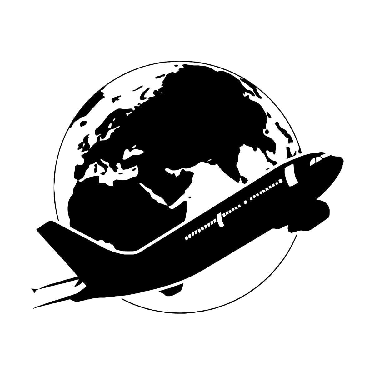 Airplane Around The World Wall Sticker Plane Air Bus Vinyl Decal Bedroom Home Decoration Travel Theme Wall Decals Poster Small - 42x52cm โ image 1