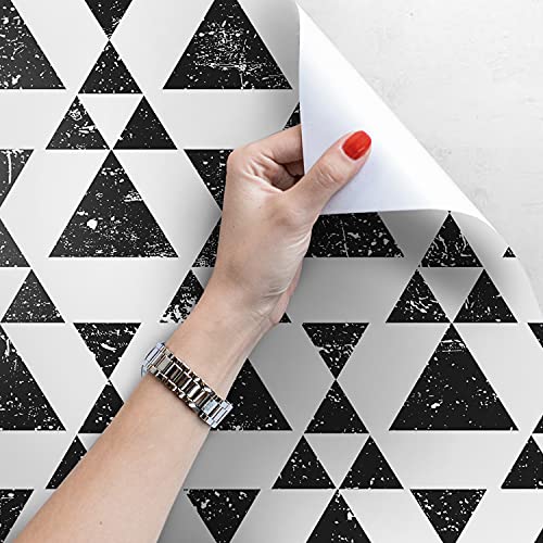 Papier peint 250x250cm triangle grunge latex muralo chambre - 4