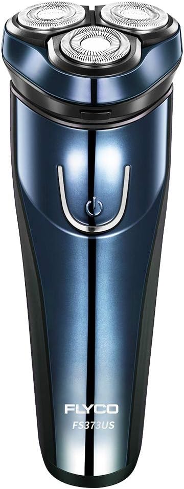 Flyco Electric Razor for Men, Mens Rotary Shaver Rechargeable Cordless Close Cut Wet & Dry Razors with Trimmer, Full Body IPX7 Waterproof