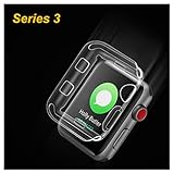 Apple Watch 3 Screen Protector Case Leeanyoung Ultra-thin Soft TPU Case 0.3MM High Transparency Full Cover for New Apple Watch Series 3 (2107) 38mm