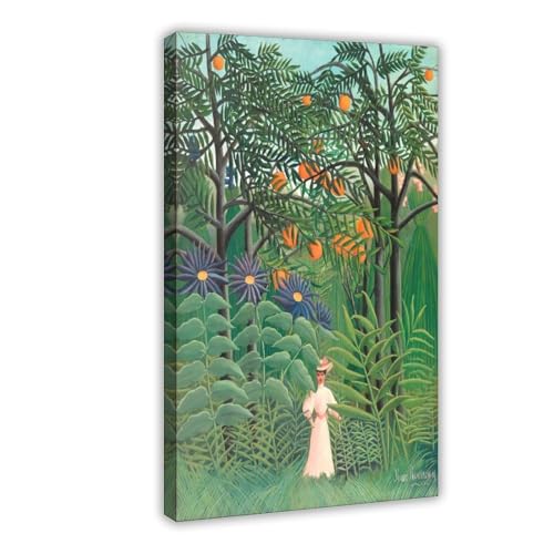 Impression sur toile Henri Rousseau pour habiller un mur vide avec un cadre jungle de bureau