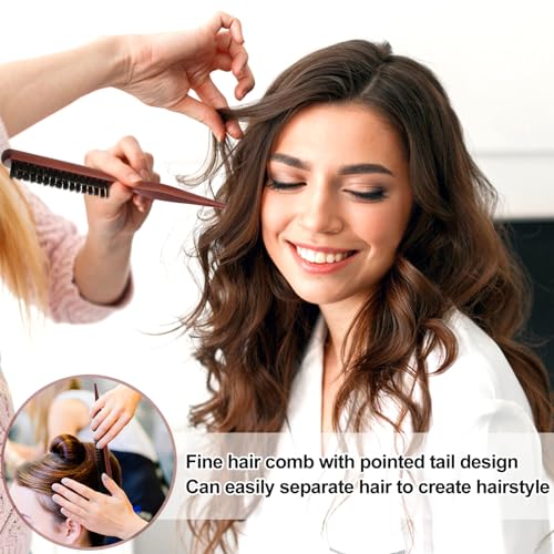 Sularpek 2 Pcs Slick Back Hair Brush, Smoothing Brush, Boar Bristle Hair Brushs - Image 4
