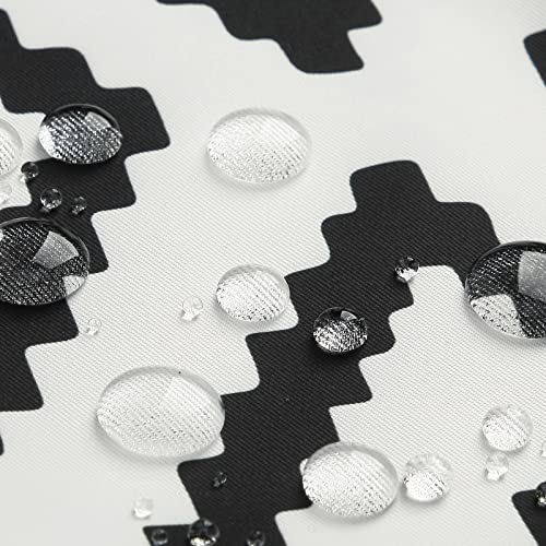 Adabana Set Of 4 Outdoor Waterproof Boho Throw Pillow Covers 12X20 Inches,Black And White Geometric Lumbar Pillow Coves Decorative Cushion Cases Outdoor Throw Pillows For Patio Furniture Garden #TOP1
