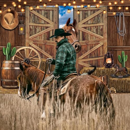 Telón de fondo vaquero occidental de 7x5 pies miniatura 4